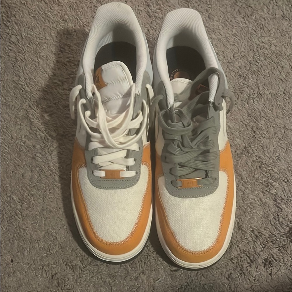 Nike Orange and Gray Men's Sneakers